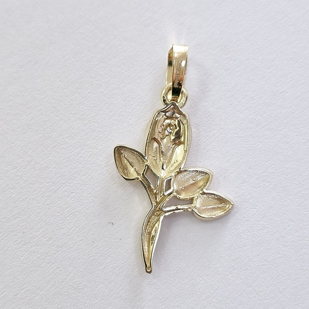 DIJE ROSA 10K 1.4 GR (NUEVO)