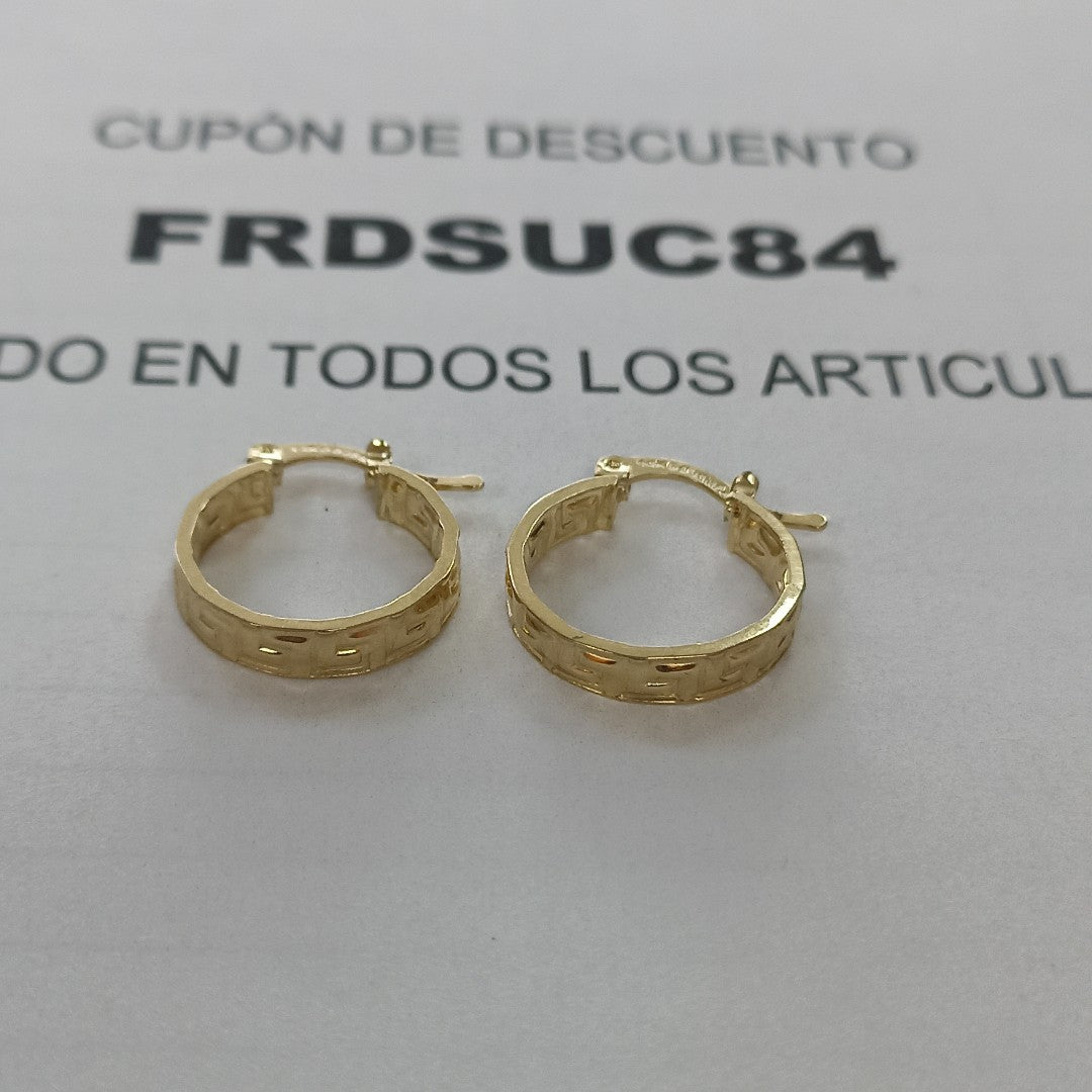 ARETES ARRACADAS FIG GRECAS 14K 1.8 GR (NUEVO)