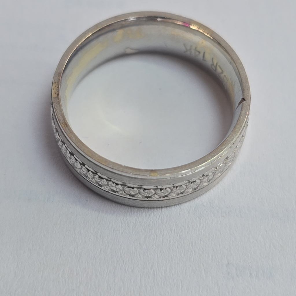 ARGOLLA ORO BLANCO 14 K 3.6 GRMS (SEMINUEVO)