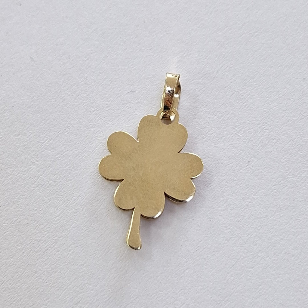 DIJE FIG TREBOL C CIRCONIA 14K 0.8 GR (NUEVO)