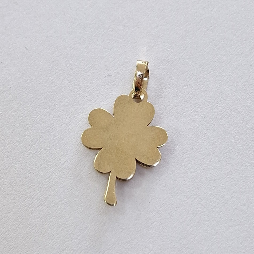 DIJE FIG TREBOL C CIRCONIA 14K 0.8 GR (NUEVO)
