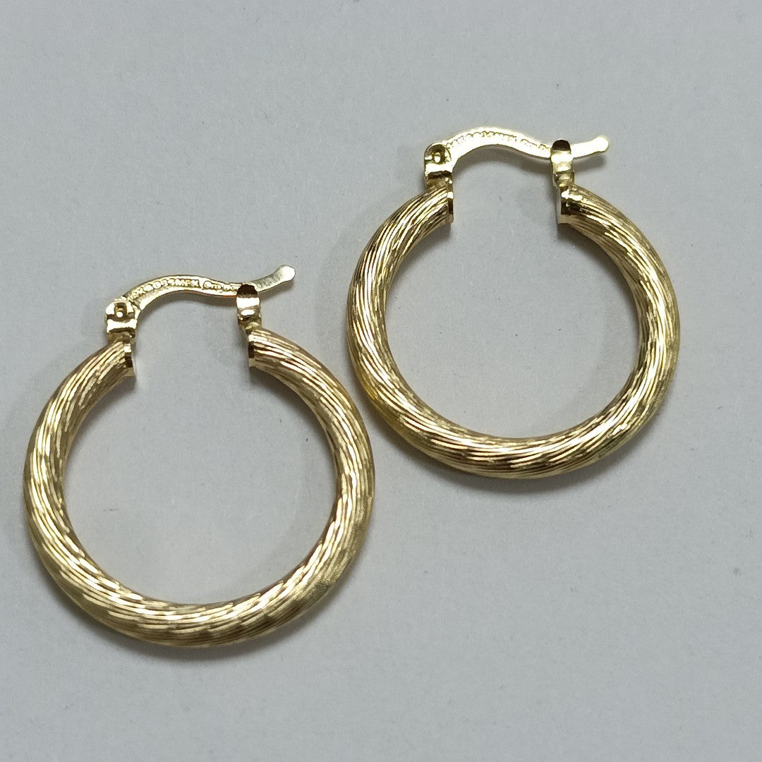 ARETES TEJIDO ARRACADAS ASTRIADAS 14K 2.7 GR (NUEVO)