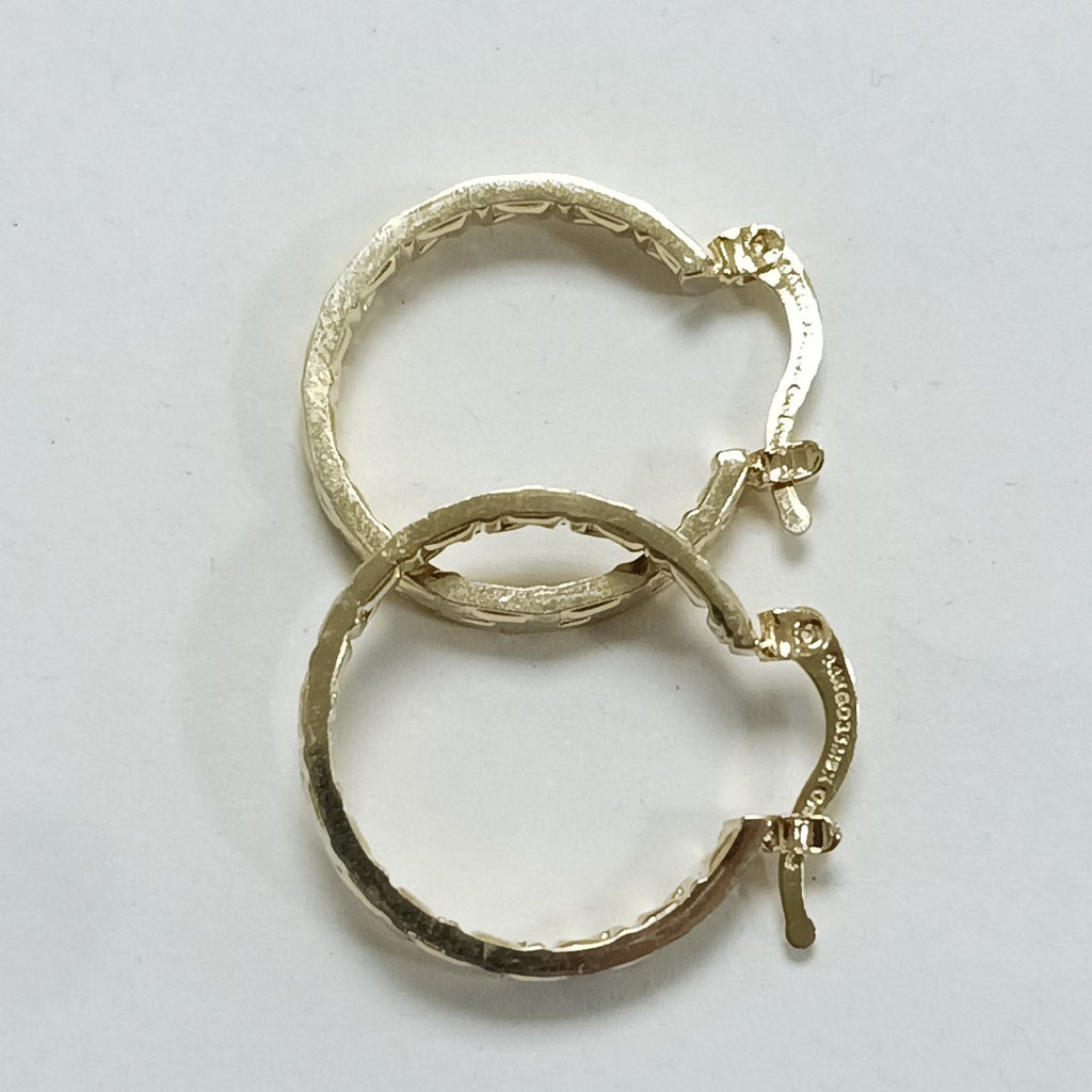 ARETES TEJIDO ARRACADAS TIPO GRECAS 14K 2 GR (NUEVO)