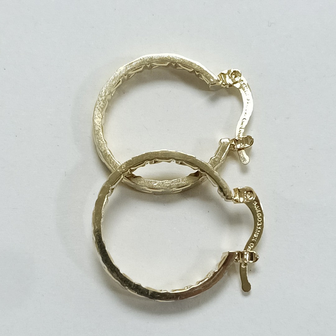 ARETES TEJIDO ARRACADAS TIPO GRECAS 14K 2 GR (NUEVO)
