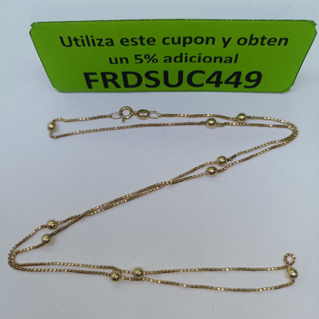 CADENA ORO 14 K 3.1 GRMS (SEMINUEVO)