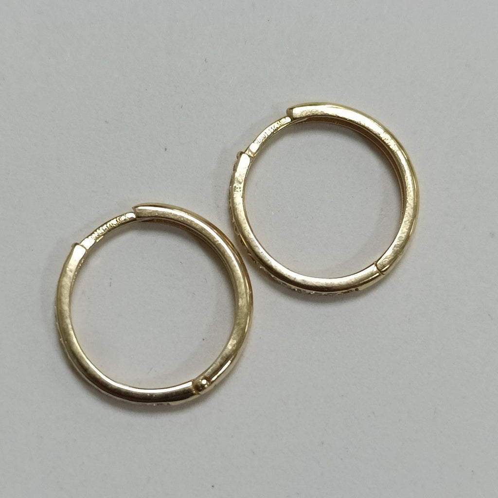 ARETES ARRACADAS C CIRCONIAS 14K 2 GR (NUEVO)