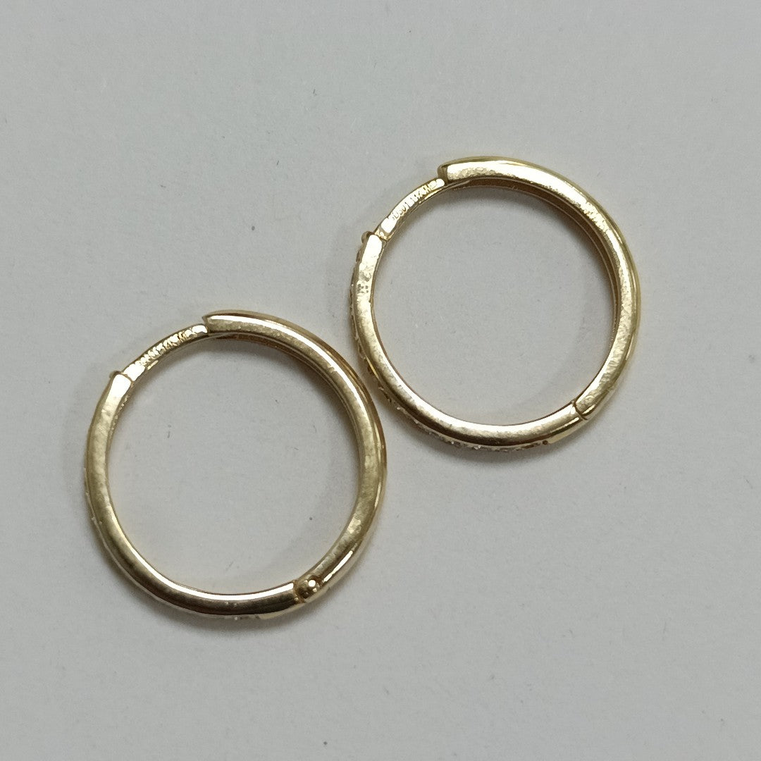 ARETES ARRACADAS C CIRCONIAS 14K 2 GR (NUEVO)