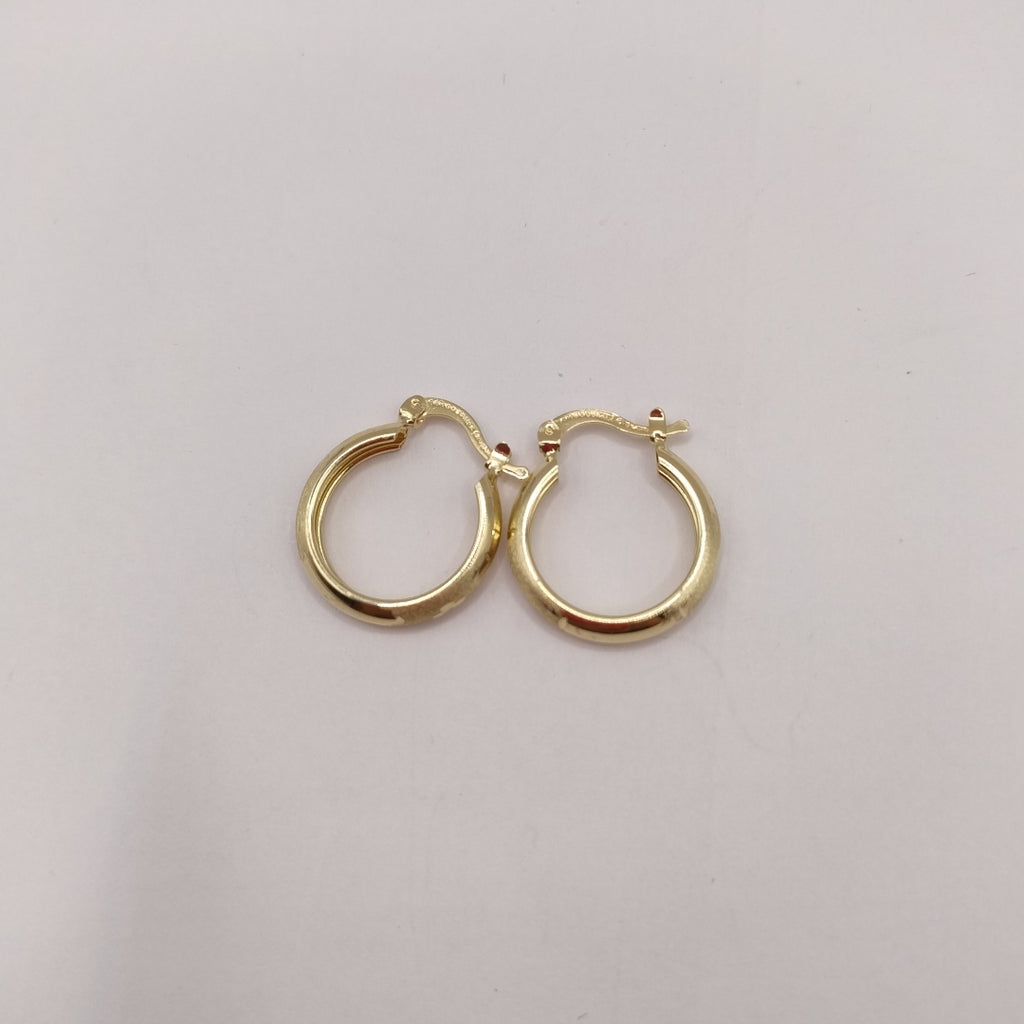 ARETES TEJIDO ARRACADA SATINADA 14K 2.6 GR (NUEVO)