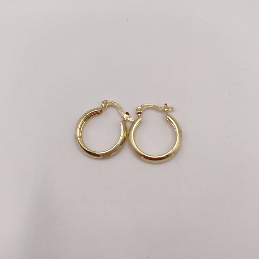 ARETES TEJIDO ARRACADA SATINADA 14K 2.6 GR (NUEVO)