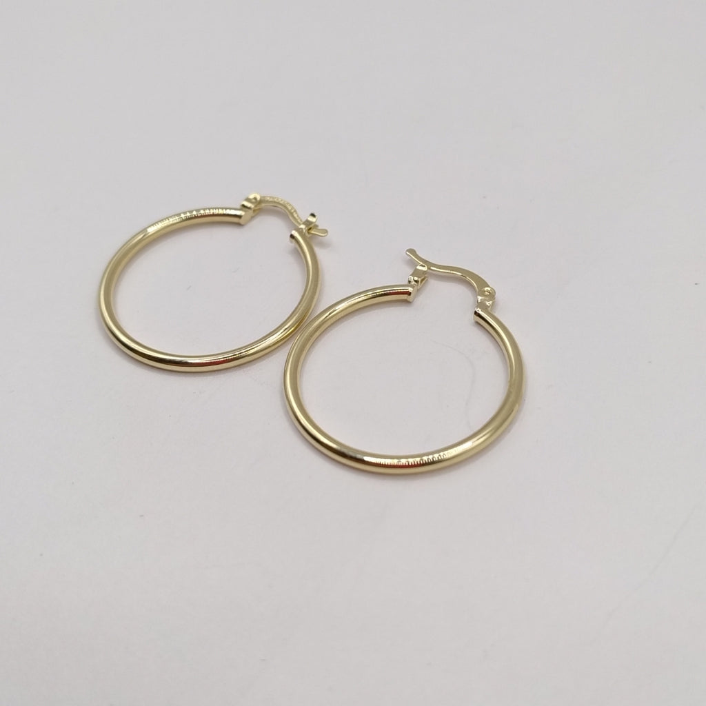 ARETES TEJIDO ARRACADAS LISAS 14K 1.5 GR (NUEVO)
