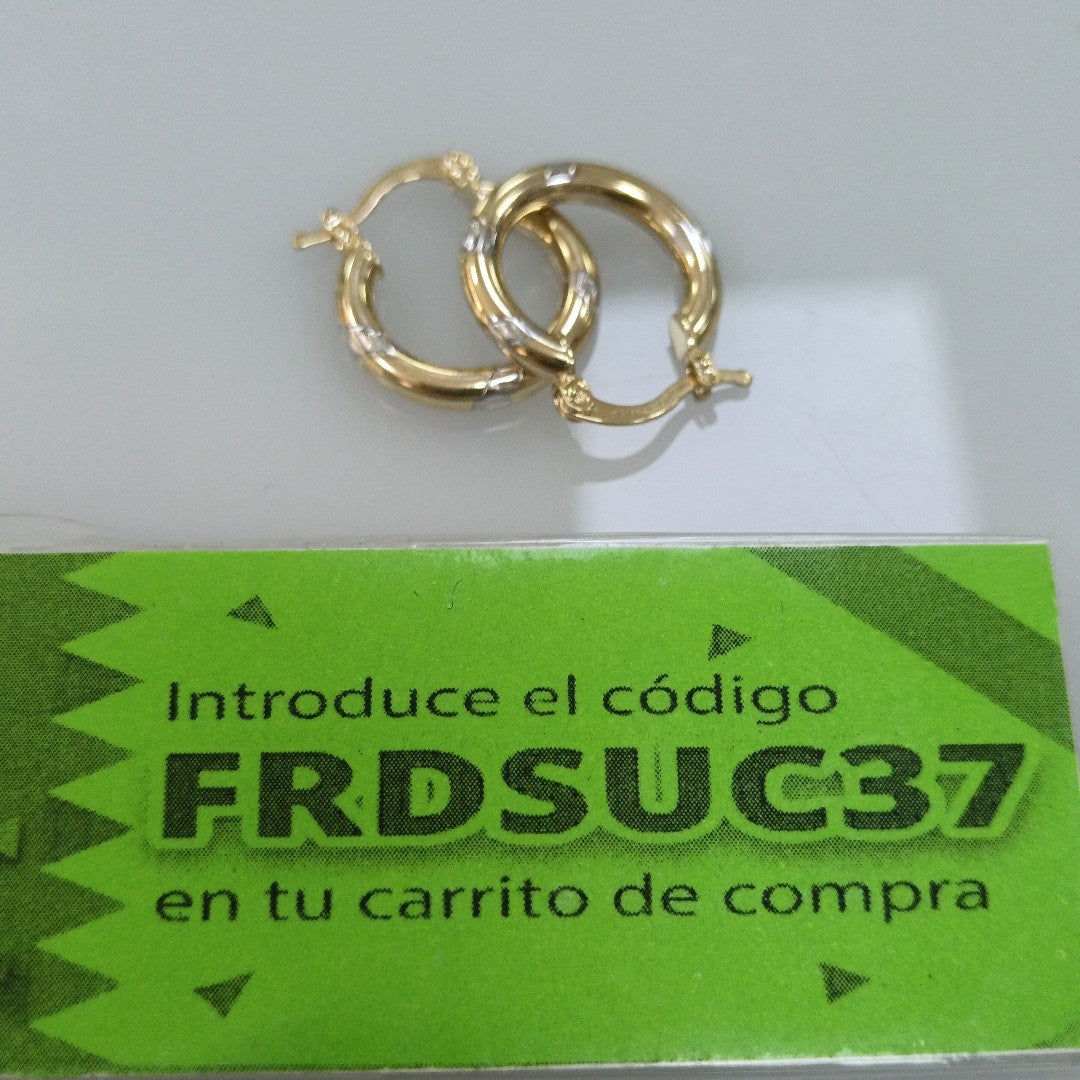 ARETES ARRACADAS COMBINADAS 14K 1.6 GR (NUEVO)