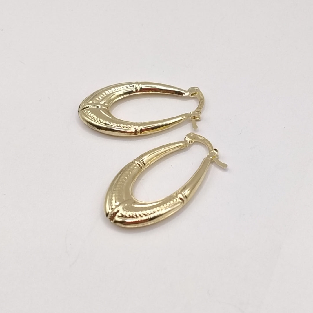 ARETES ARRACADAS ESTRIADAS 14K 2.7 GR (NUEVO)