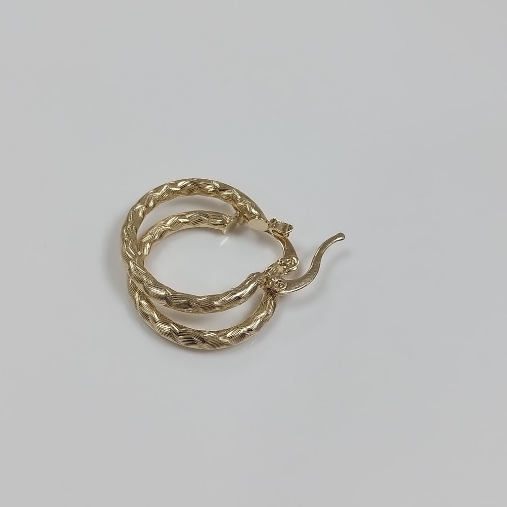 ARETES ARRACADAS LABRADAS 14K 2.2 GR (NUEVO)