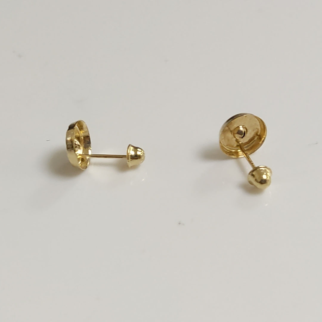 BROQUELES BROQUEL FIG BOTON C CIRCONIA 14K 0.2916 GR (NUEVO)