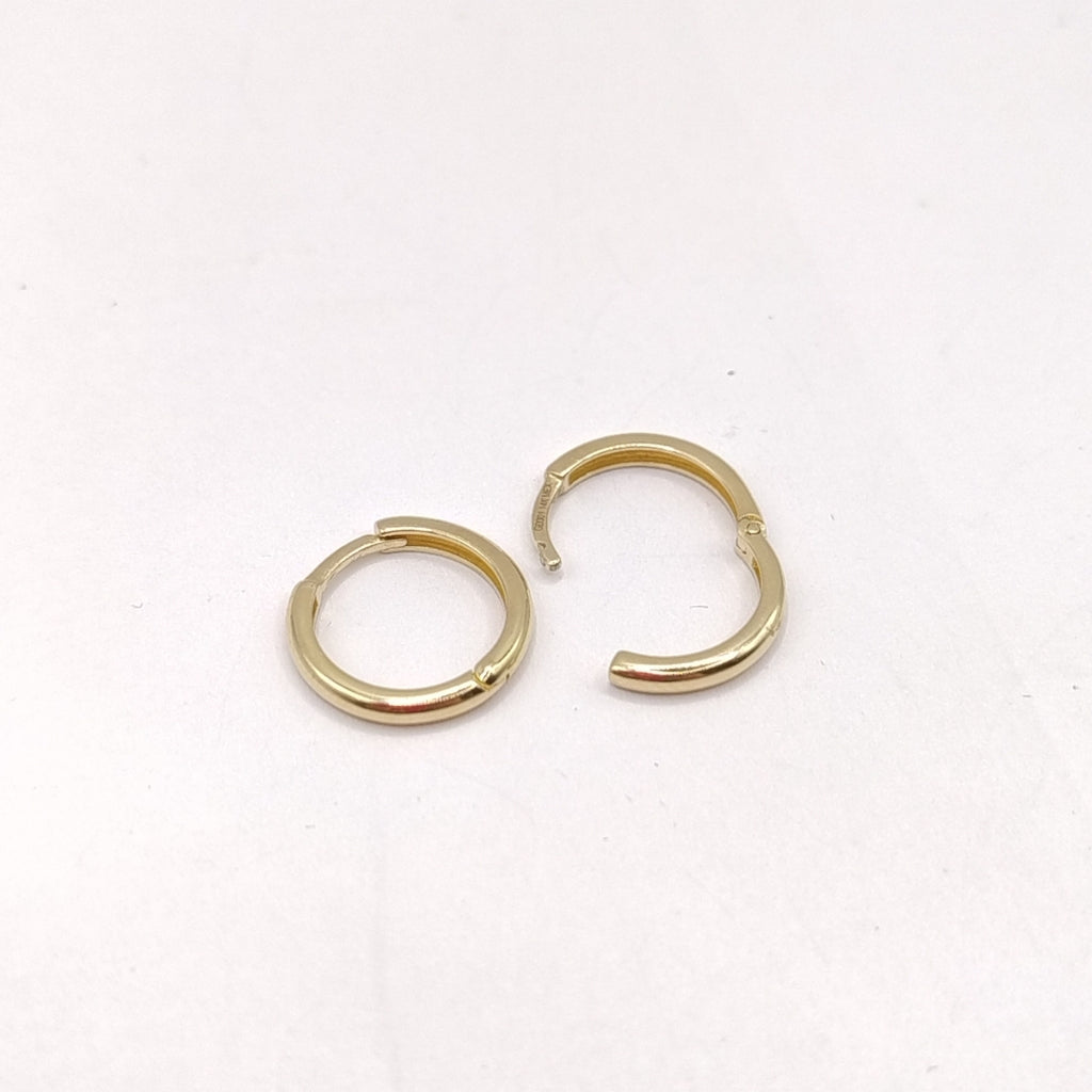 ARETES HUGGIES LISAS 14K 1.5 GR (NUEVO)