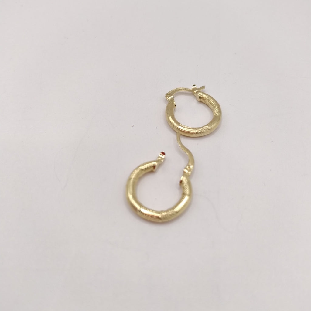 ARETES TEJIDO ARRACADAS CON DISEÑO 14K 2.6 GR (NUEVO)