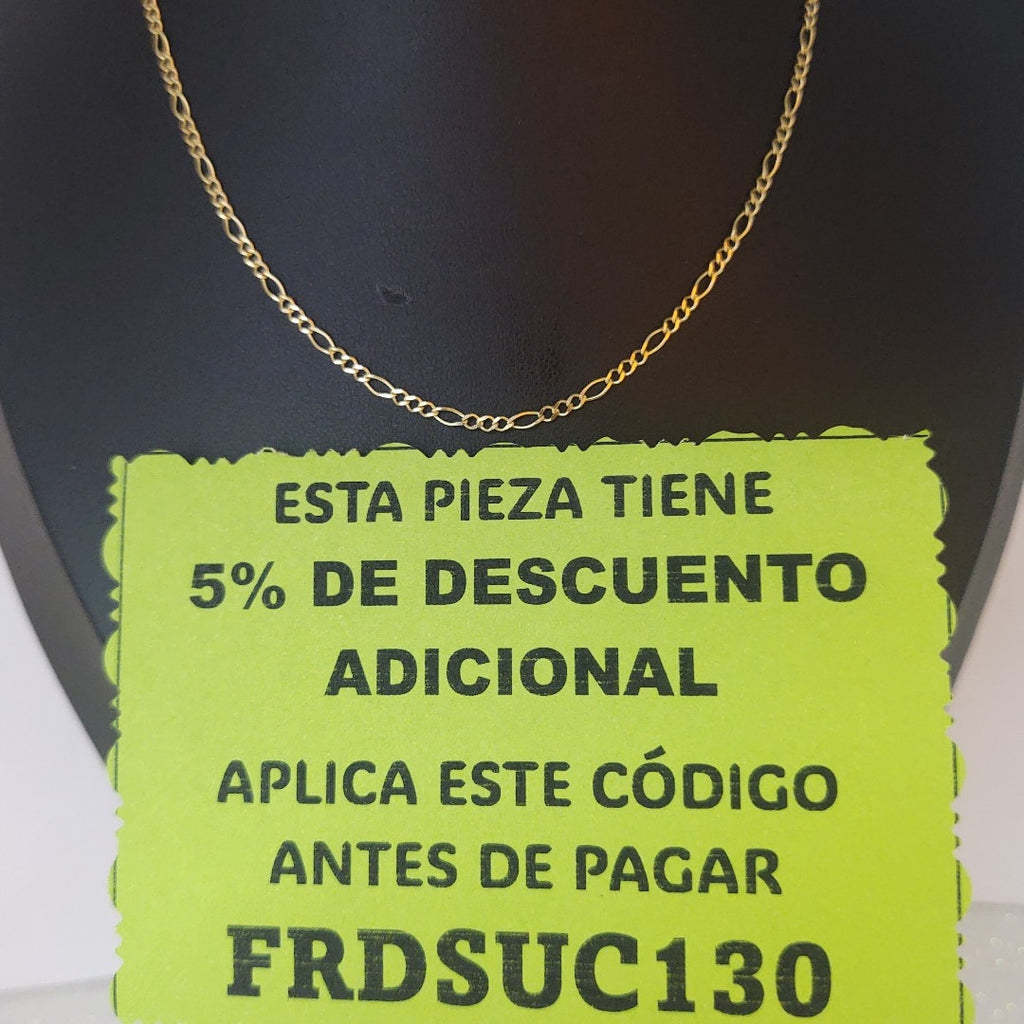CADENA TEJIDO 3X1 14K 55 CM 2.3 GR (NUEVO)