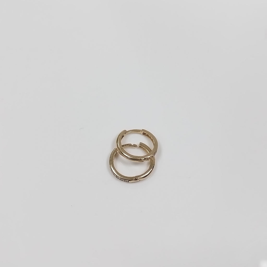 ARETES ARRACADA C CIRCONIAS 14K 1.6 GR (NUEVO)