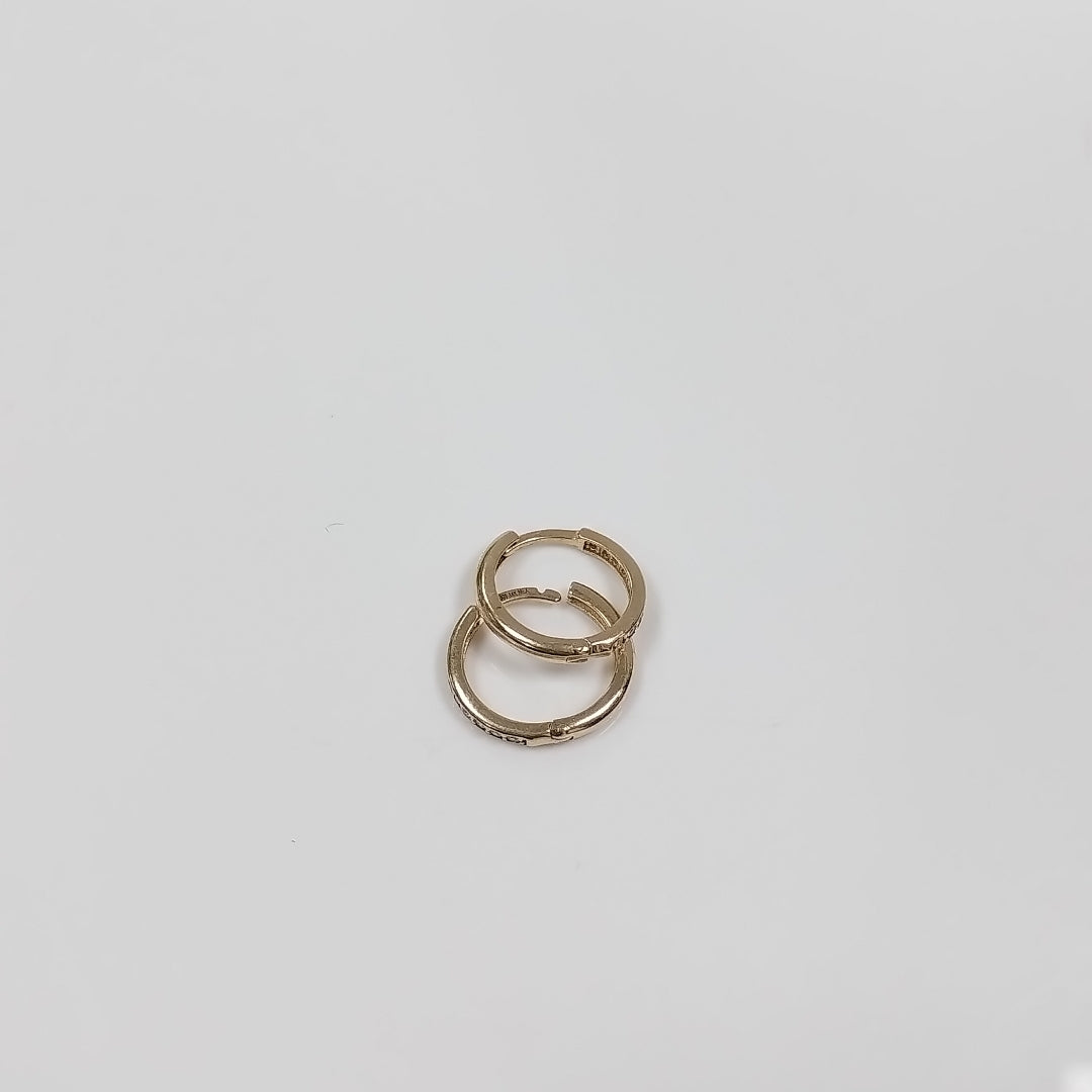 ARETES ARRACADA C CIRCONIAS 14K 1.6 GR (NUEVO)