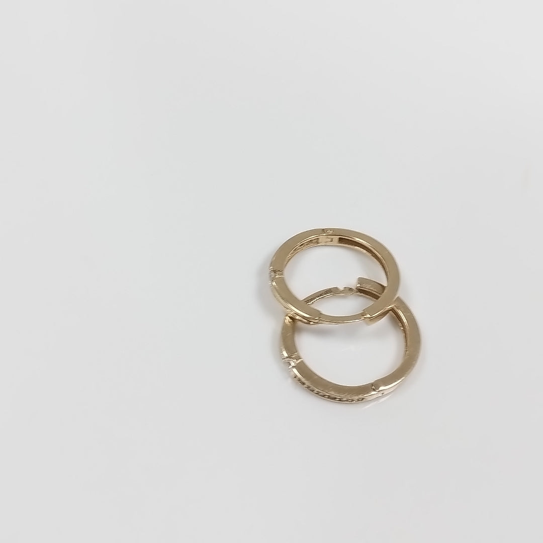 ARETES ARRACADAS LISAS 14K 2.4 GR (NUEVO)