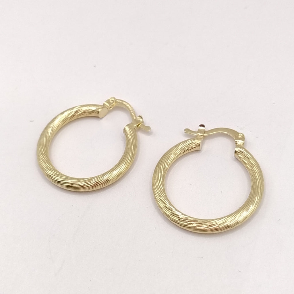ARETES TEJIDO ARRACADAS ASTRIADAS 14K 2.8 GR (NUEVO)