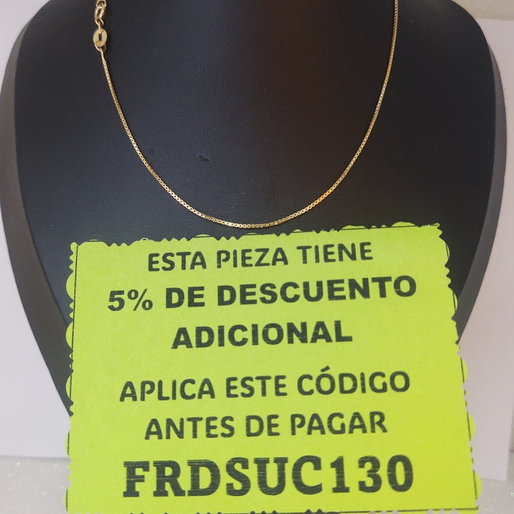 CADENA VENECIANO 14K 55 CM 2.4 GR (NUEVO)