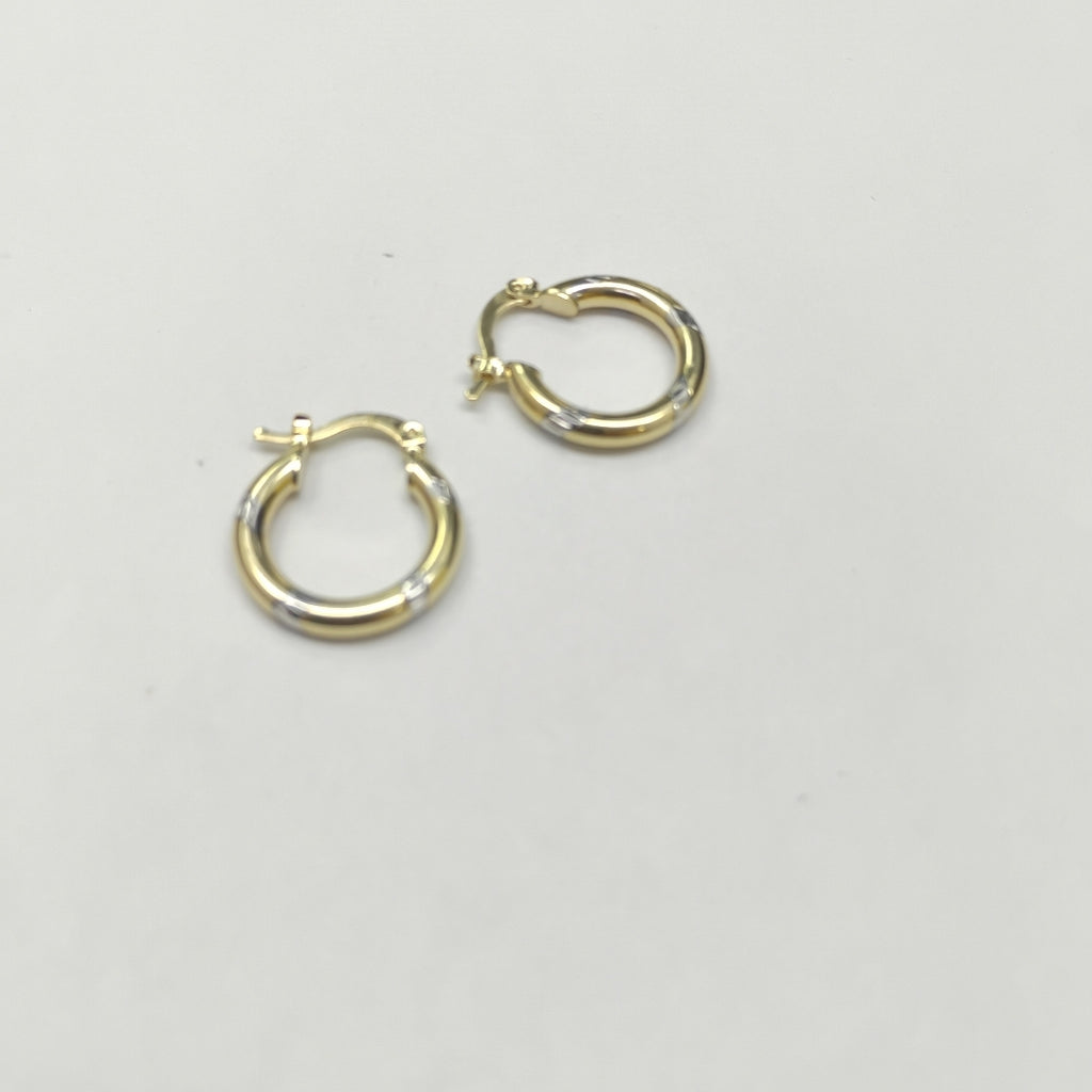ARETES ARRACADAS COMBINADAS 14K 1.6 GR (NUEVO)
