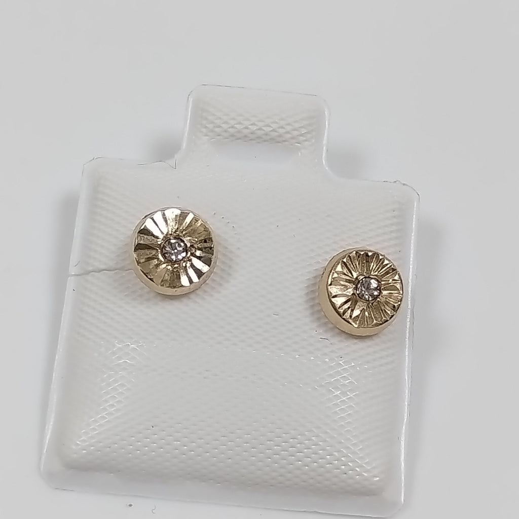 BROQUELES BROQUEL FIG BOTON C CIRCONIA 14K 0.2916 GR (NUEVO)