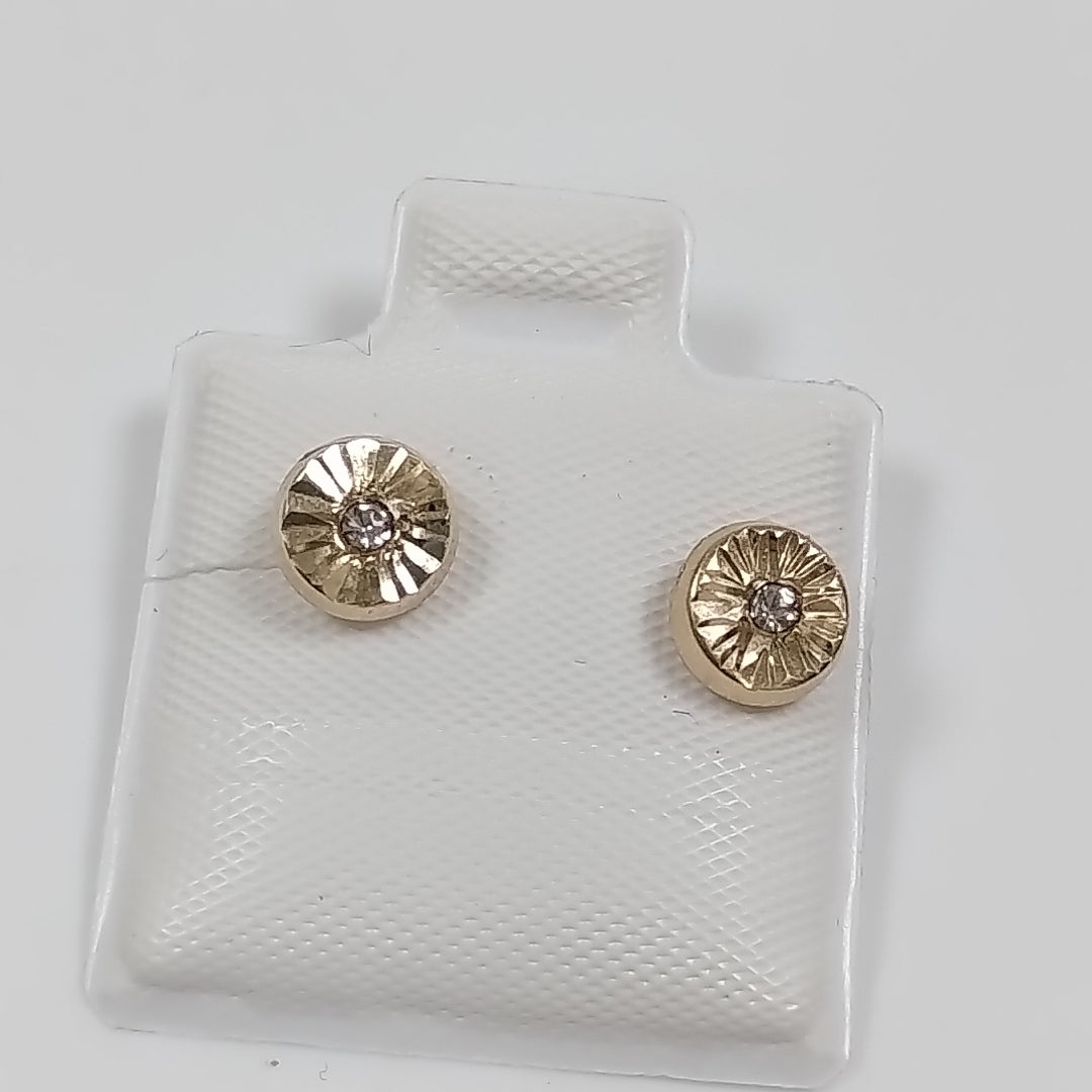 BROQUELES BROQUEL FIG BOTON C CIRCONIA 14K 0.2916 GR (NUEVO)