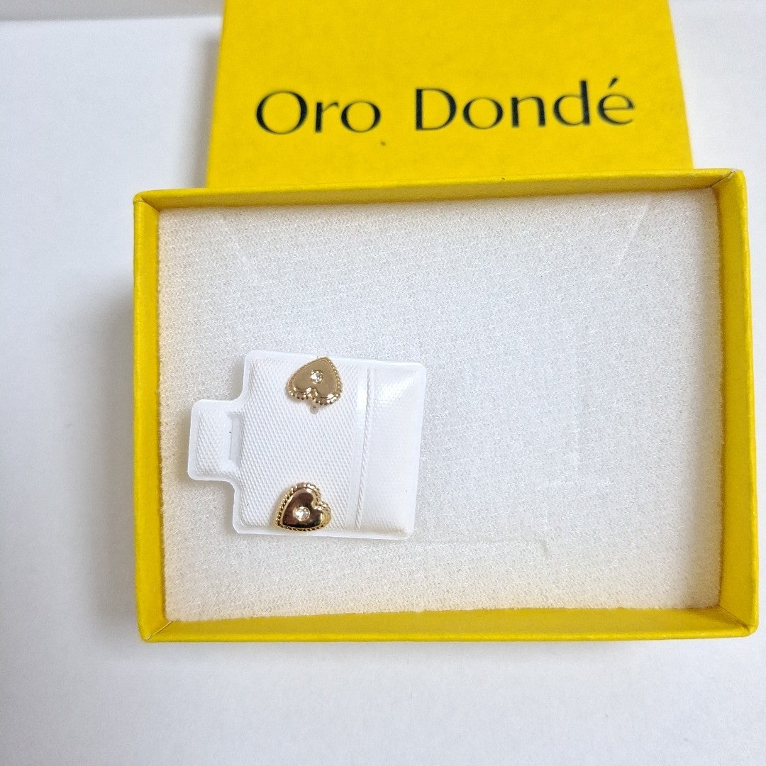 BROQUELES BROQUEL FIG CORAZON C CIRCONIA 14K 0.2614 GR (NUEVO)