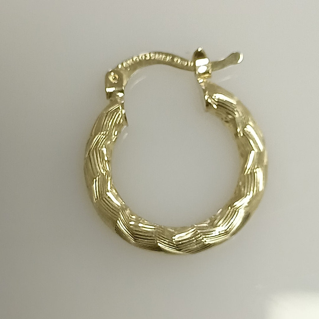ARETES TEJIDO ARRACADAS ASTRIADAS 14K 2 GR (NUEVO)