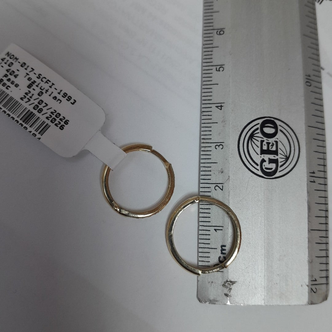 ARETES ARRACADAS C CIRCONIAS 14K 2 GR (NUEVO)