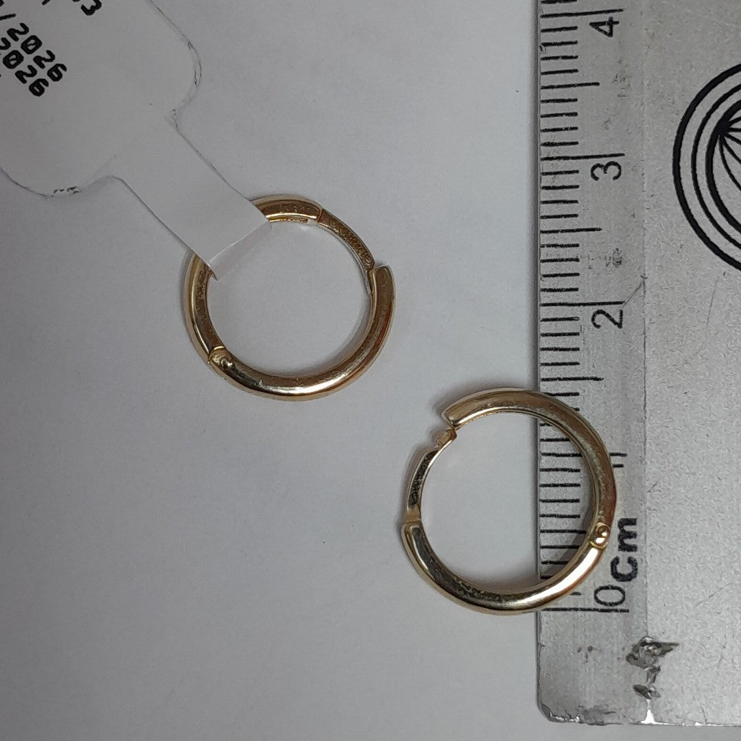 ARETES HUGGIES LISAS 14K 1.5 GR (NUEVO)