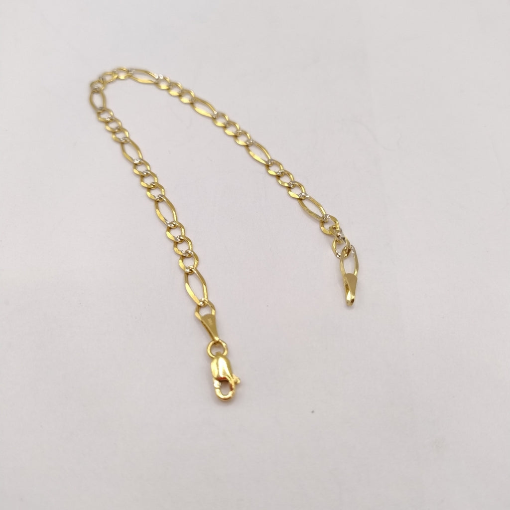 PULSERA 3X1 DIAMANTADA 14K 18 CM 2.5 GR (NUEVO)