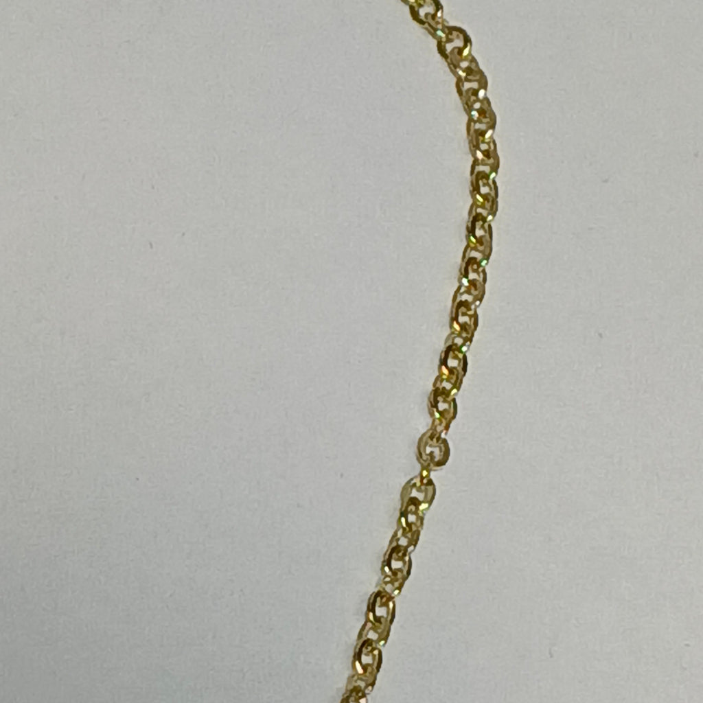 PULSERA ESPECIAL CON CORAZONES 14K 18 CM 1.4 GR (NUEVO)