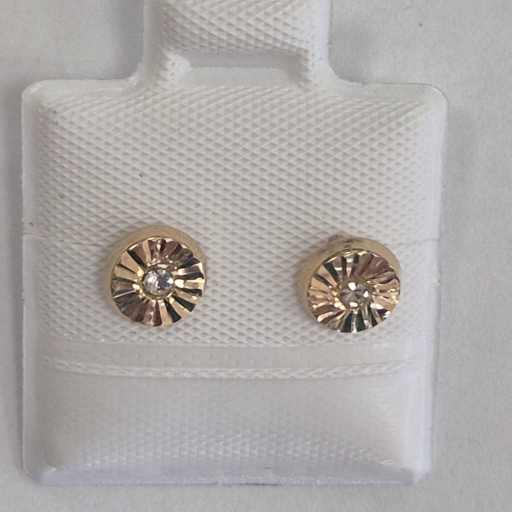 BROQUELES BROQUEL FIG BOTON C CIRCONIA 14K 0.2916 GR (NUEVO)