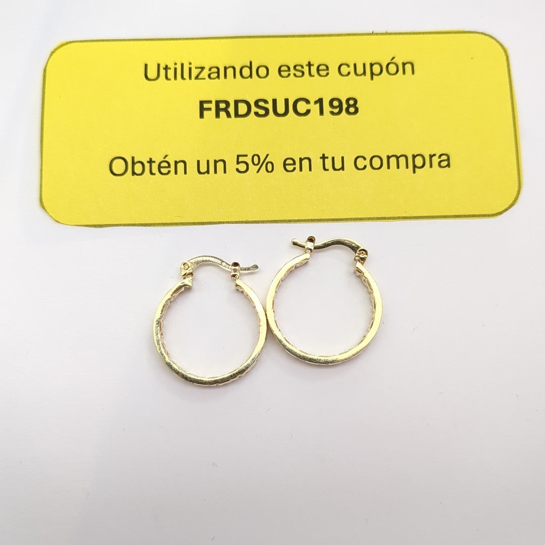 ARETES TEJIDO ARRACADAS TIPO GRECAS 14K 2.2 GR (NUEVO)