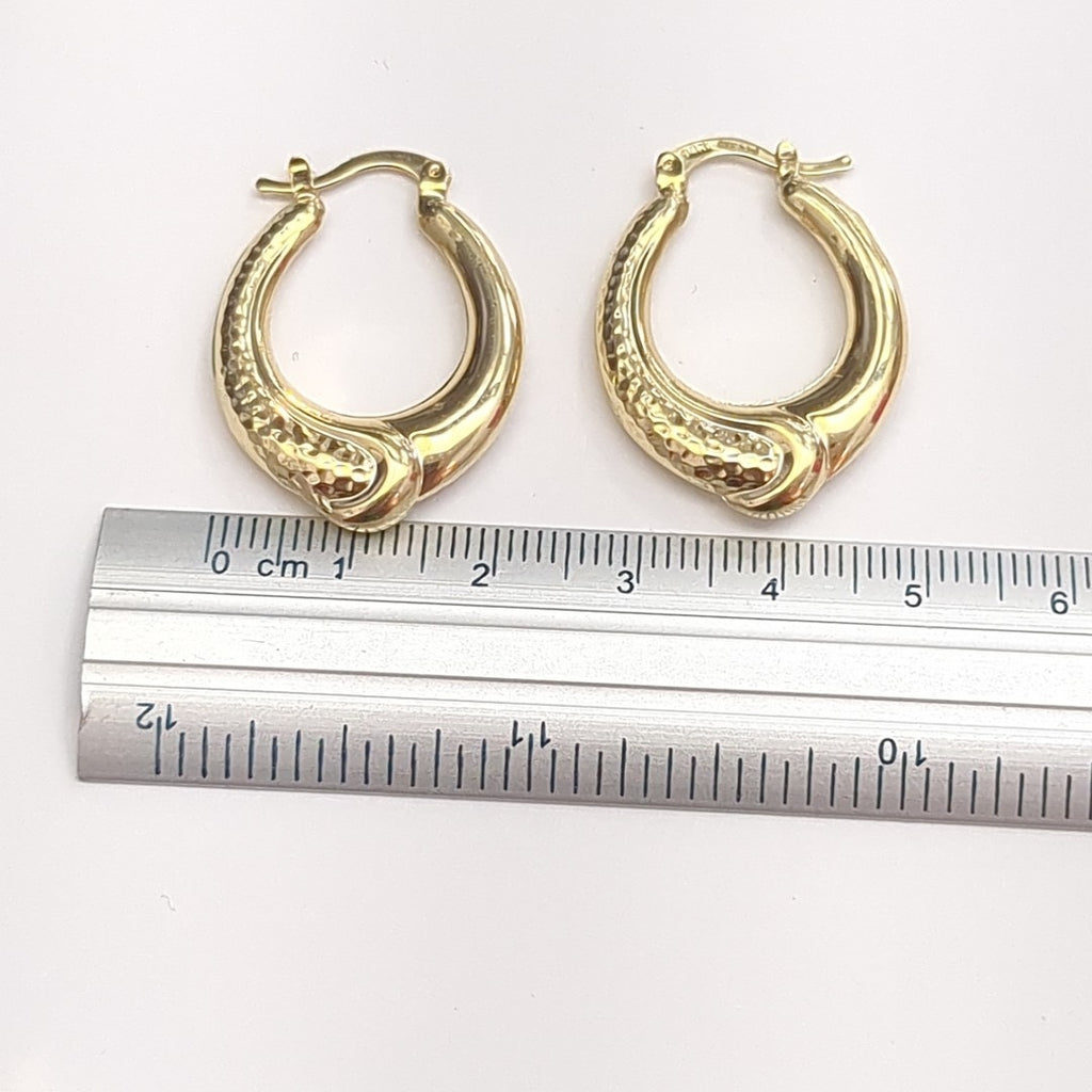 ARETES ARRACADAS ENTRELAZADAS 14K 2.6 GR (NUEVO)