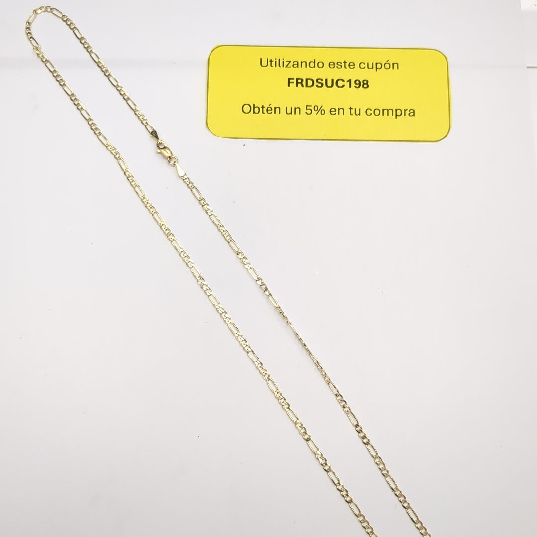 CADENA 3X1 14K 55 CM 4.9 GR (NUEVO)