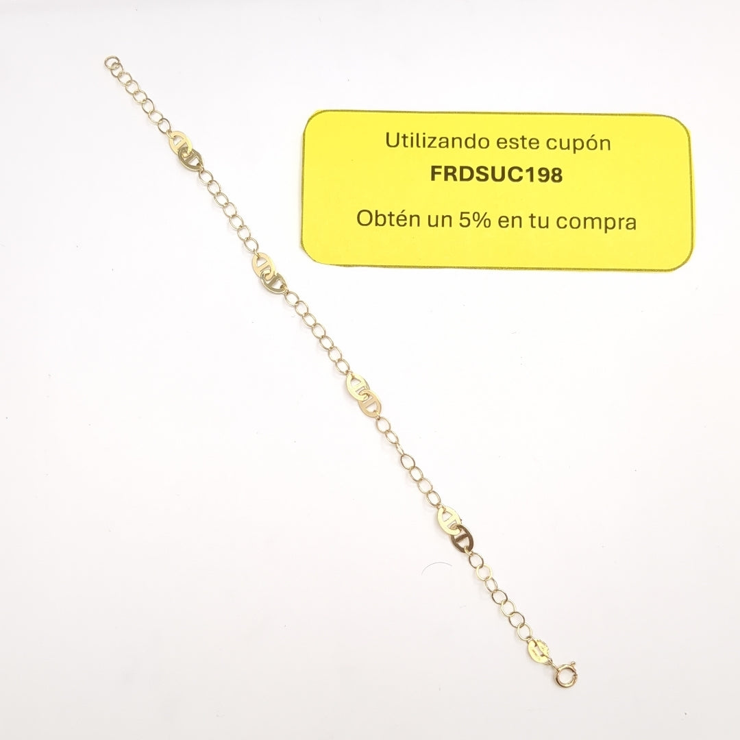 PULSERA ESPECIAL 14K 18 CM 1.5 GR (NUEVO)