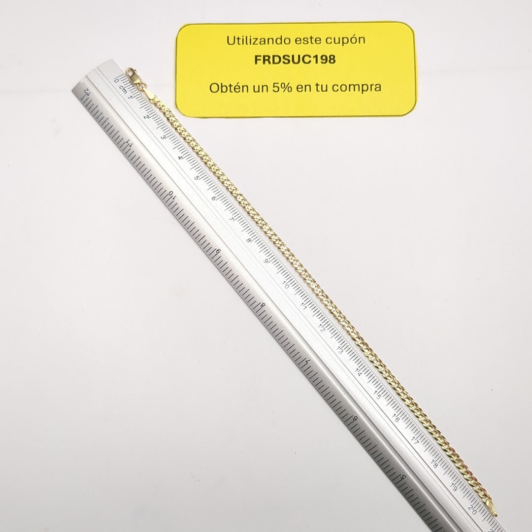 PULSERA BARBADA 14K 21 CM 3.8 GR (NUEVO)