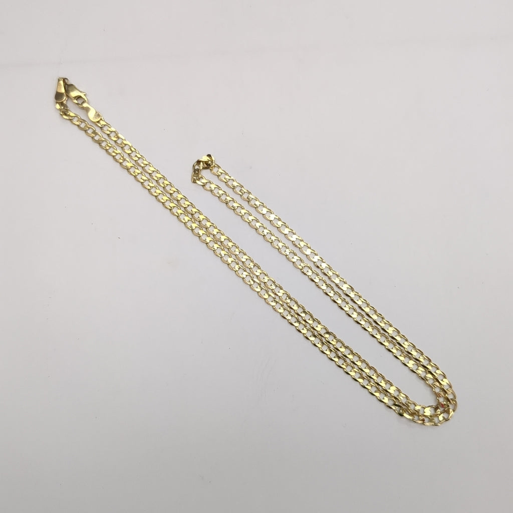 CADENA TEJIDO BARBADA 14K 55 CM 8.3 GR (NUEVO)