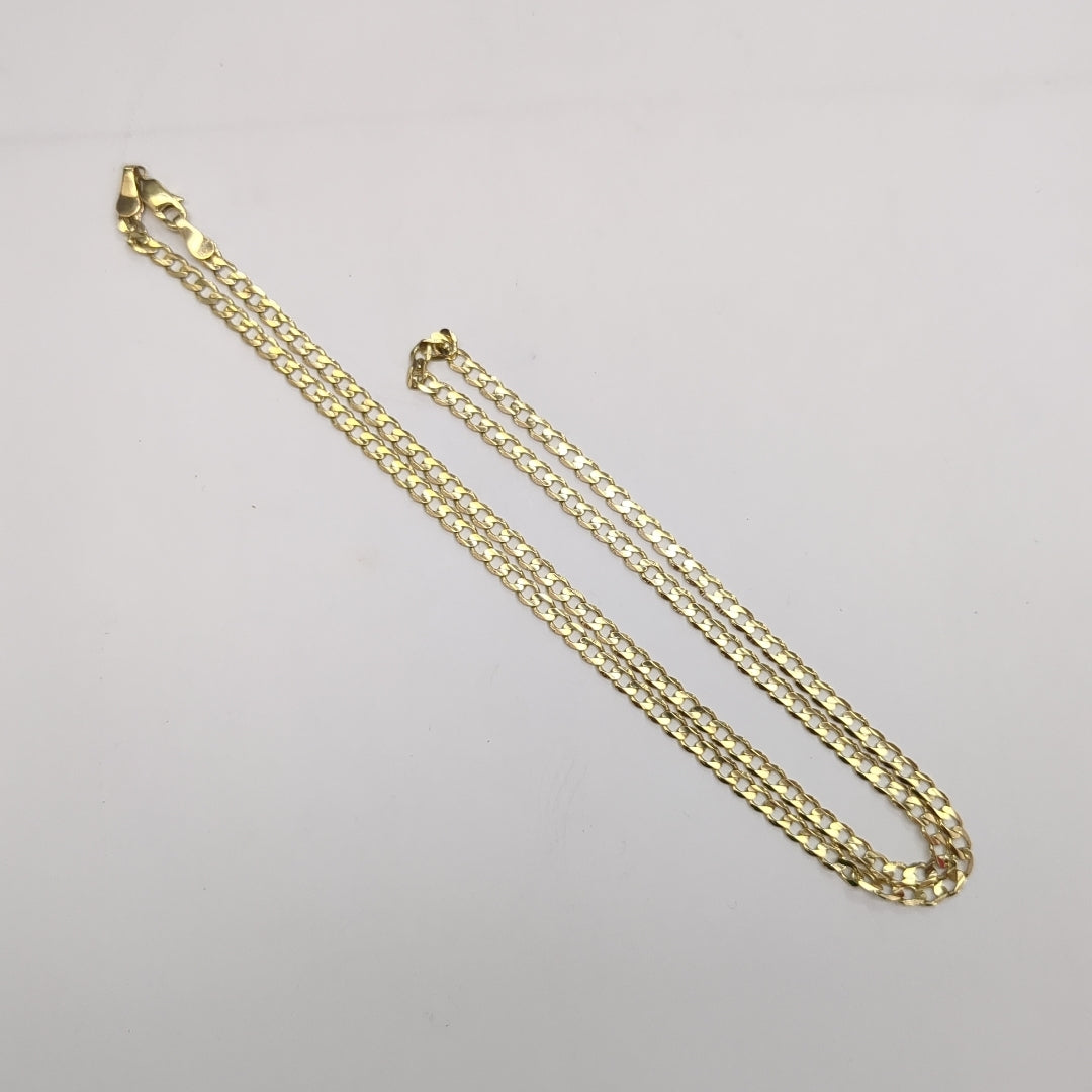 CADENA TEJIDO BARBADA 14K 55 CM 8.3 GR (NUEVO)