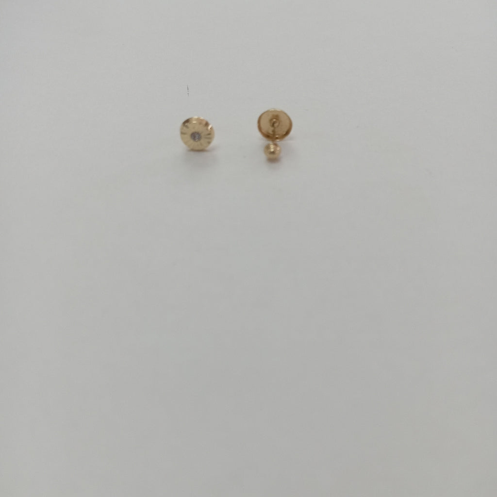 BROQUELES BROQUEL FIG BOTON C CIRCONIA 14K 0.2916 GR (NUEVO)