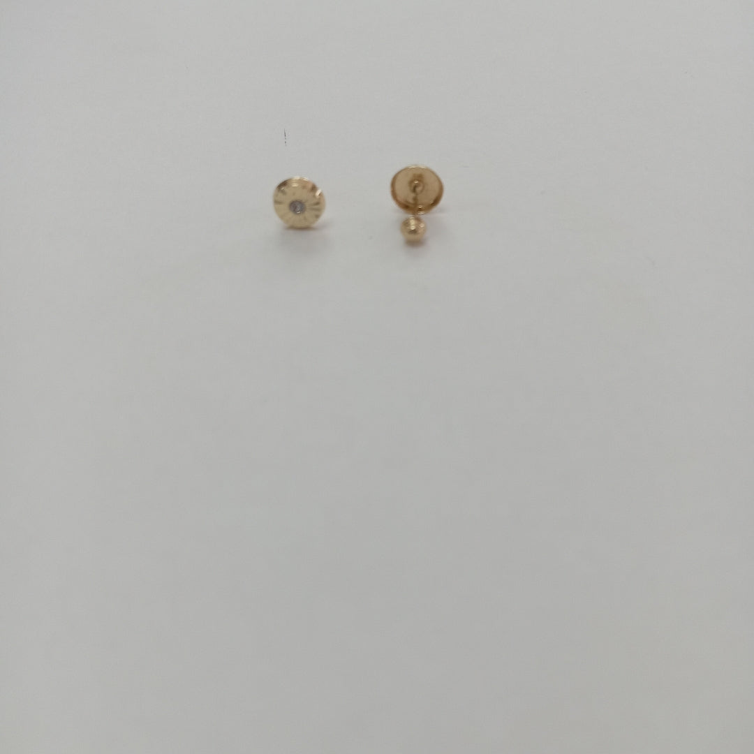 BROQUELES BROQUEL FIG BOTON C CIRCONIA 14K 0.2916 GR (NUEVO)