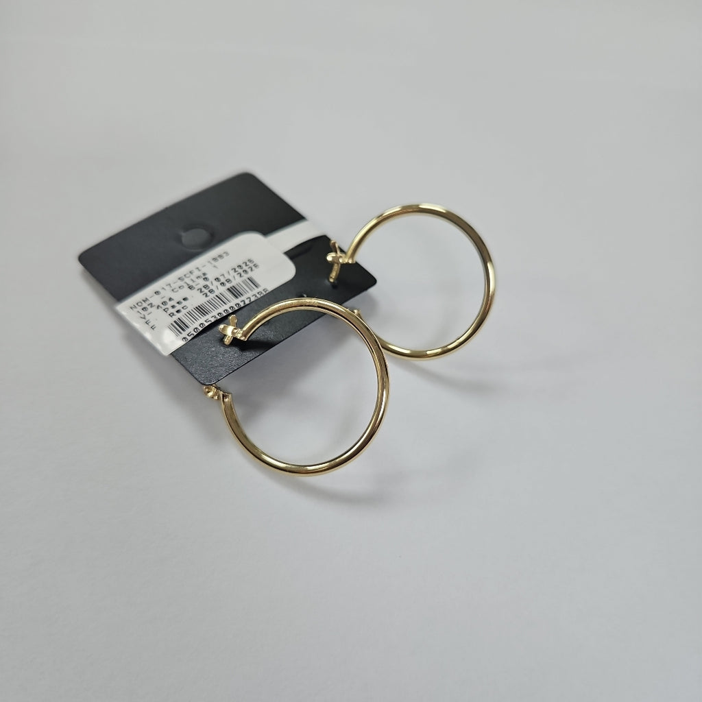 ARETES TEJIDO ARRACADAS LISAS 14K 1.4 GR (NUEVO)
