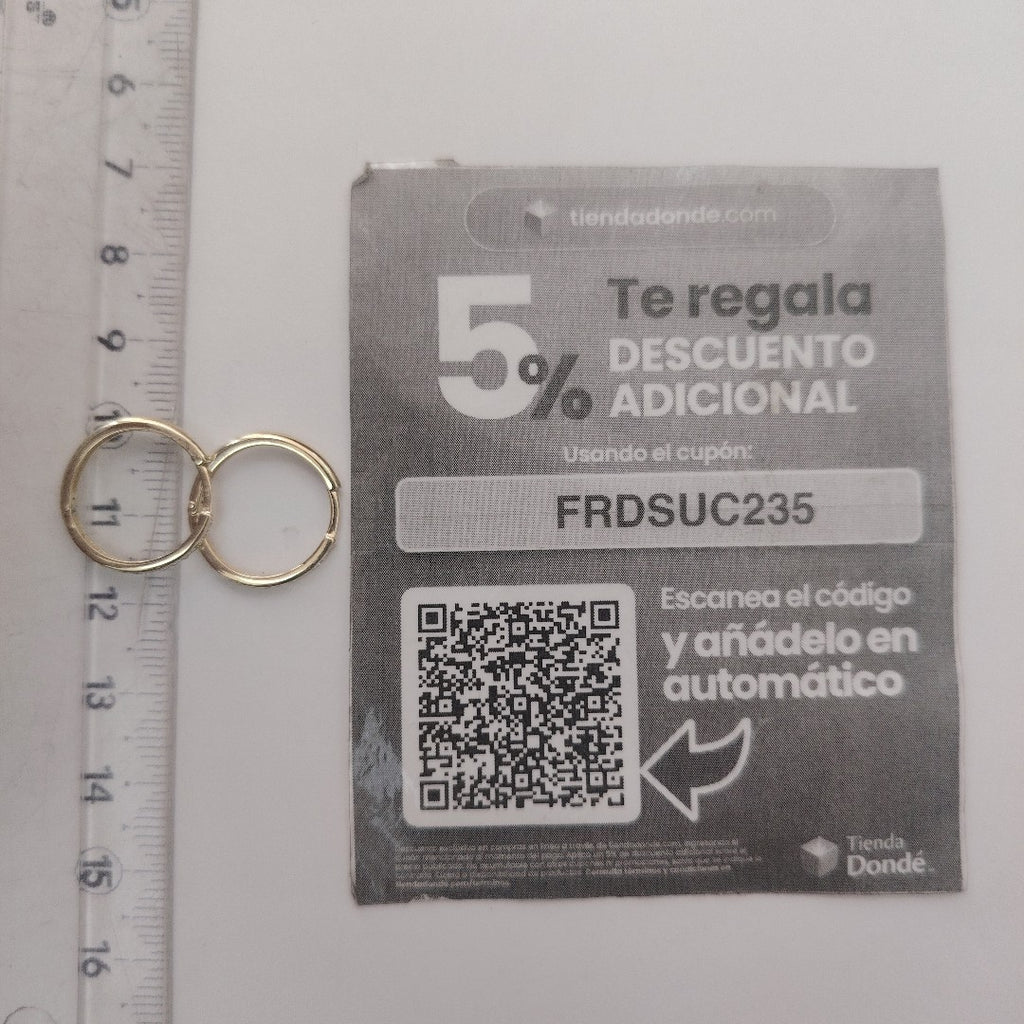 ARETES ARRACADAS C CIRCONIAS 14K 2 GR (NUEVO)