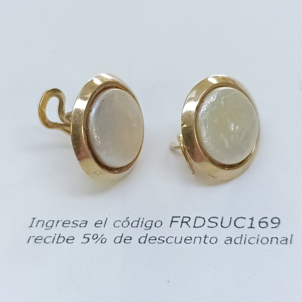 ARETES PAR ORO 14 K 9,10 GRMS (SEMINUEVO)