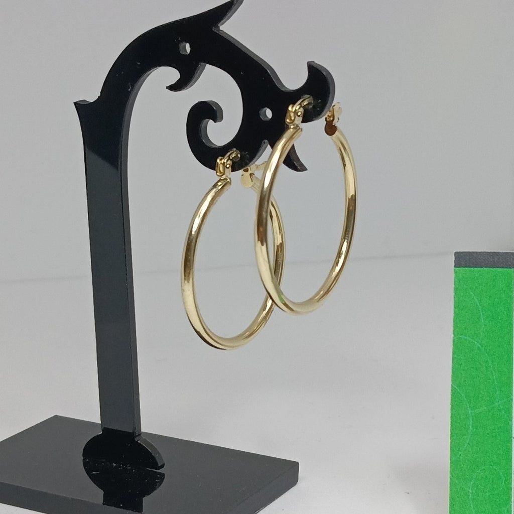 ARETES TEJIDO ARRACADAS LISAS 14K 1.5 GR (NUEVO)