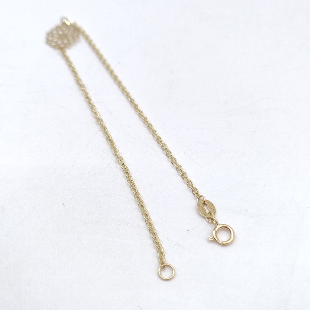 PULSERA TEJIDO ESPECIAL CON MANDALA 14K 18 CM 1.3 GR (NUEVO)